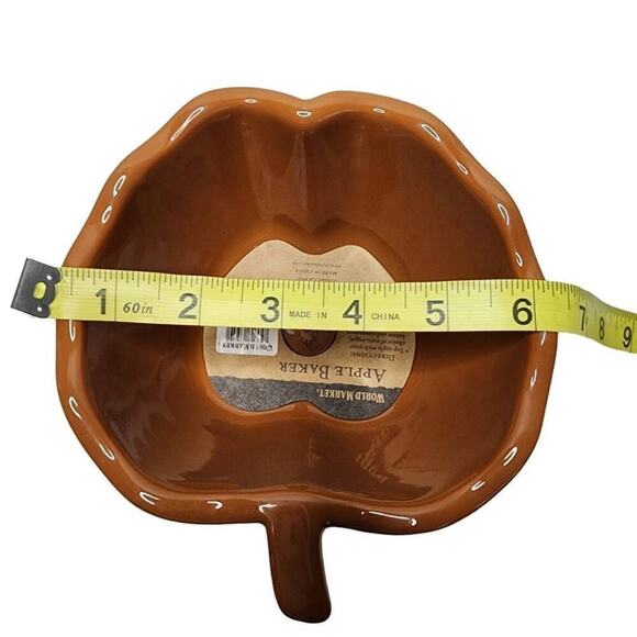 World Market Kitchen Bakeware, Ceramic Stoneware Oven Apple Baker NEW - Picture 4 of 10